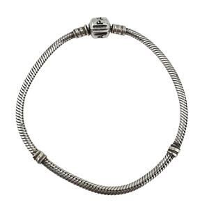 Pandora 925 Authentic Sterling Silver Classic Snake Chain 7.5” Charm Bracelet